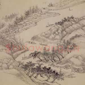 1692年 王翚《仿古山水册》国画山水写意作品图片鉴赏