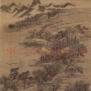 1711年 王翚《仿古四季山水屏》国画山水写意作品图片鉴赏