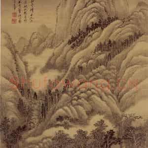 1711年 王翚《仿古四季山水屏》国画山水写意作品图片鉴赏