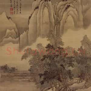 1711年 王翚《仿古四季山水屏》国画山水写意作品图片鉴赏