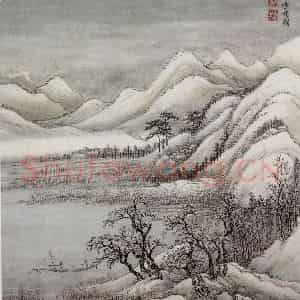 王翚《仿古山水册》国画山水写意作品图片鉴赏