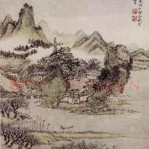 王翚《仿古山水册》国画山水写意作品图片鉴赏