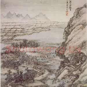 王翚《仿古山水册》国画山水写意作品图片鉴赏