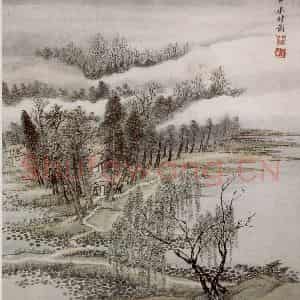 王翚《仿古山水册》国画山水写意作品图片鉴赏