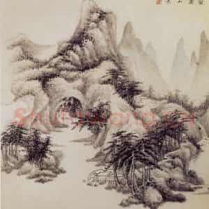 1662年 王翚《仿古山水册》国画山水写意作品图片鉴赏