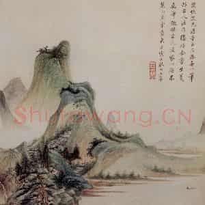 1662年 王翚《仿古山水册》国画山水写意作品图片鉴赏