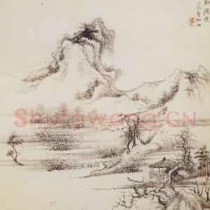 1662年 王翚《仿古山水册》国画山水写意作品图片鉴赏