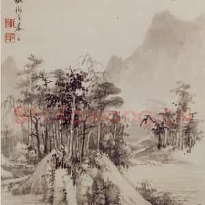 1662年 王翚《仿古山水册》国画山水写意作品图片鉴赏