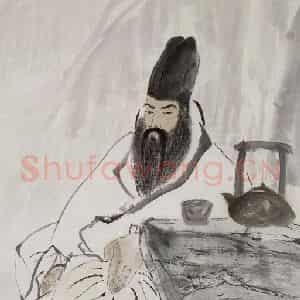 1993年 亚明《东坡像》国画人物作品图片鉴赏