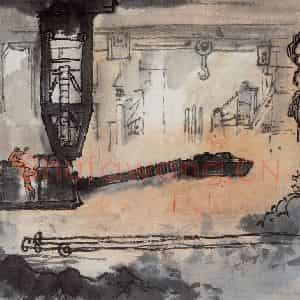 1960年 亚明《钢铁画捃拾集》国画综合作品图片鉴赏