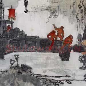 1960年 亚明《钢铁画捃拾集》国画综合作品图片鉴赏