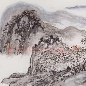 亚明《山水册十开》国画山水作品图片鉴赏
