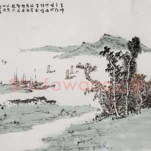 亚明《山水册十开》国画山水作品图片鉴赏