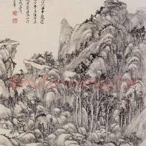 清代 王原祁《山水图册》国画山水作品图片鉴赏