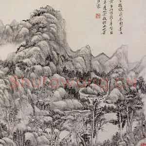 清代 王原祁《山水图册》国画山水作品图片鉴赏