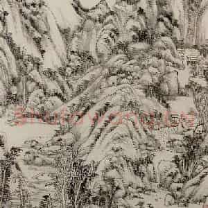 清代 王原祁《仿大痴山水图轴》国画山水作品图片鉴赏