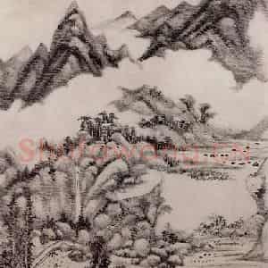 清代 王原祁《云山图轴》国画山水作品图片鉴赏