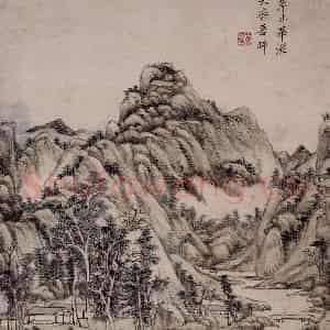 清代 王原祁《仿古山水图屏》国画山水作品图片鉴赏