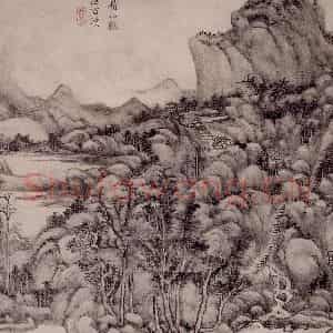 清代 王原祁《仿古山水图屏》国画山水作品图片鉴赏
