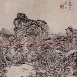 清代 王原祁《仿古山水图屏》国画山水作品图片鉴赏