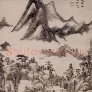 清代 王原祁《仿古山水图屏》国画山水作品图片鉴赏