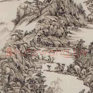 清代 王原祁《早春图轴》国画山水作品图片鉴赏
