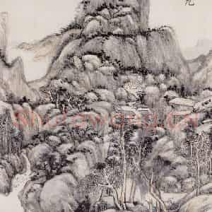 清代 王原祁《仿古山水图册》国画山水作品图片鉴赏
