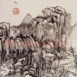 清代 王原祁《仿古山水图册》国画山水作品图片鉴赏