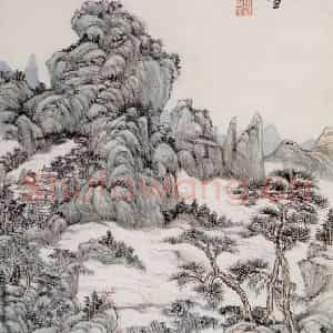 清代 王原祁《仿古山水图册》国画山水作品图片鉴赏