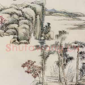 清代 王原祁《仿古山水图册》国画山水作品图片鉴赏