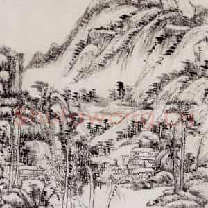 清代 王原祁《仿古山水图册》国画山水作品图片鉴赏
