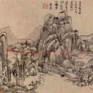 清代 王原祁《山水图册》国画山水作品图片鉴赏