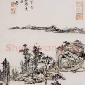 清代 王原祁《山水图册》国画山水作品图片鉴赏