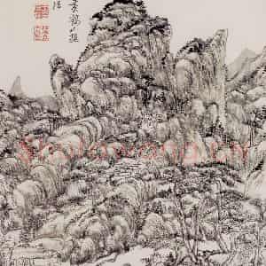 清代 王原祁《山水图册》国画山水作品图片鉴赏