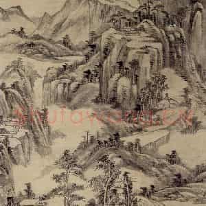 清代 王原祁《峰峦积翠图轴》国画山水作品图片鉴赏