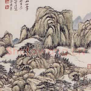 清代 王原祁《仿古上水图册》国画山水作品图片鉴赏