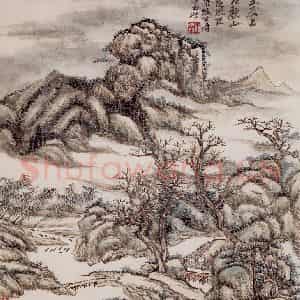 清代 王原祁《仿古上水图册》国画山水作品图片鉴赏