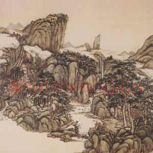 清代 王原祁《仿宋元山水图册》国画山水作品图片鉴赏