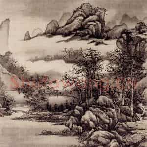 清代 王原祁《仿宋元山水图册》国画山水作品图片鉴赏