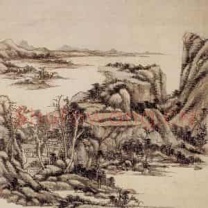 清代 王原祁《仿宋元山水图册》国画山水作品图片鉴赏
