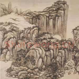 清代 王原祁《仿宋元山水图册》国画山水作品图片鉴赏