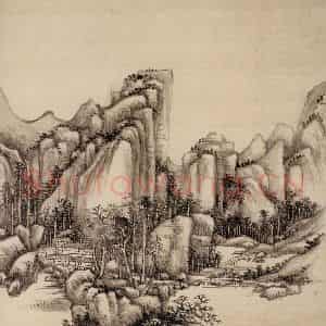 清代 王原祁《仿宋元山水图册》国画山水作品图片鉴赏