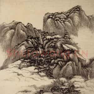 清代 王原祁《仿宋元山水图册》国画山水作品图片鉴赏