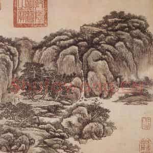清代 王原祁《仿宋元山水图册》国画山水作品图片鉴赏
