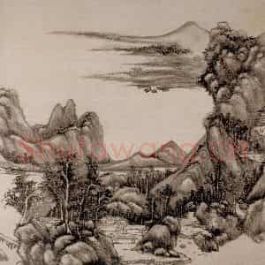 清代 王原祁《仿宋元山水图册》国画山水作品图片鉴赏