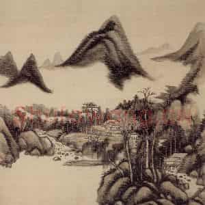 清代 王原祁《仿宋元山水图册》国画山水作品图片鉴赏