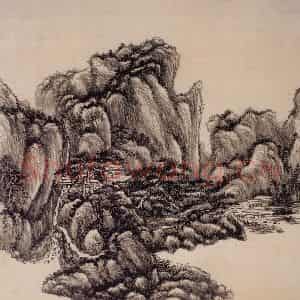 清代 王原祁《仿宋元山水图册》国画山水作品图片鉴赏