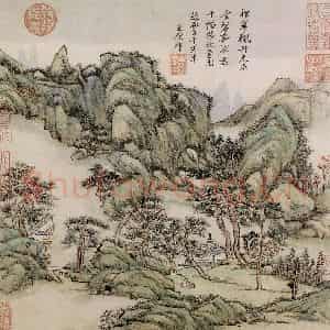 清代 王原祁《庐鸿草堂十志图册》国画山水作品图片鉴赏