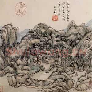 清代 王原祁《庐鸿草堂十志图册》国画山水作品图片鉴赏