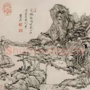 清代 王原祁《庐鸿草堂十志图册》国画山水作品图片鉴赏